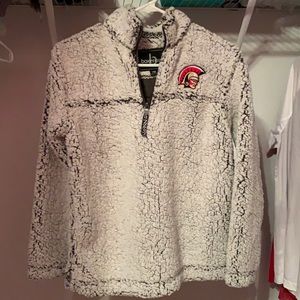 San Jose State Youth Quarter Zip Sherpa Pullover